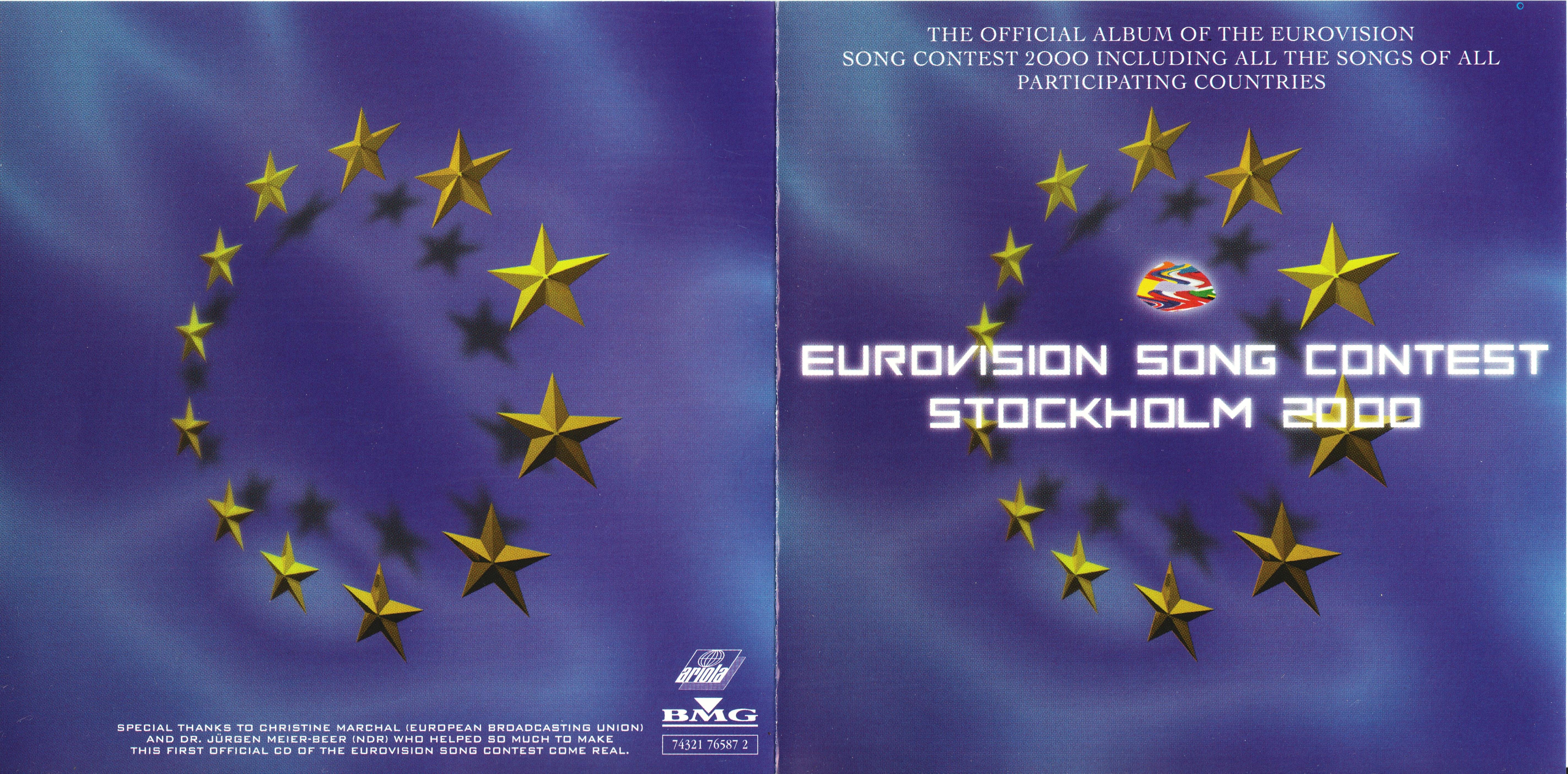 Eurovision Song Contest 2000; Stockholm : Front + Inlay